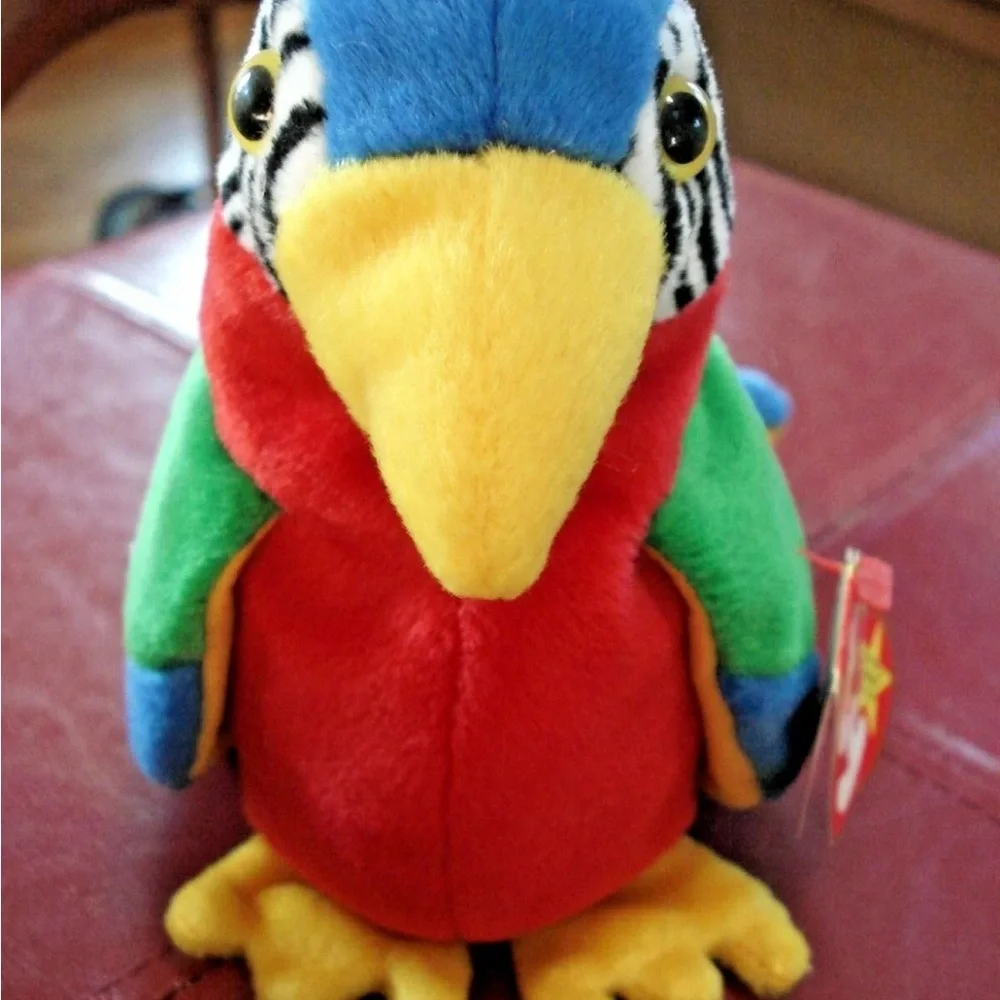 Ty Vibrant Parrot Plush with Red, Green, and Blue new rare 1998